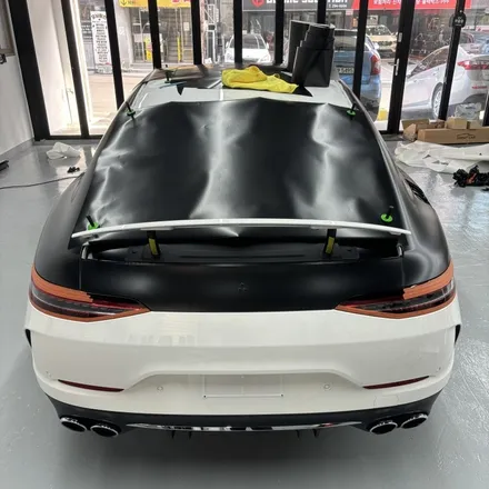 메르세데스 벤츠 AMG GT 43 4도어 에이버리 사틴 블랙 전체랩핑 / 창원 팔용동