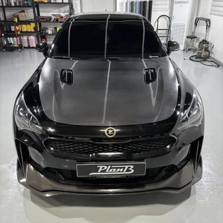 창원 6D카본랩핑 스팅어 3.3GT 본넷/트렁크 포인트랩핑 PlanB 6D Carbon Fiber / 창원 팔용동
