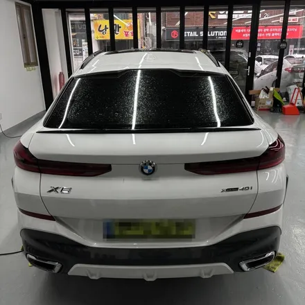 BMW X6(G06 Lci) 사이드미러/스포일러 블랙패키지 창원X6사이드미러랩핑 창원X6스포일러랩핑 3M 2080 Gloss Black 창원사이드미러랩핑 창원스포일러랩핑 / 창원 팔용동