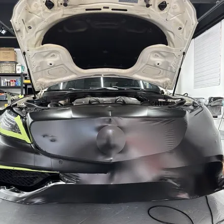 창원랩핑 메르세데스 벤츠 CLS 63AMG S 에이버리 사틴블랙 전체랩핑 경남랩핑 마산랩핑 진해랩핑 김해랩핑 / 창원 팔용동