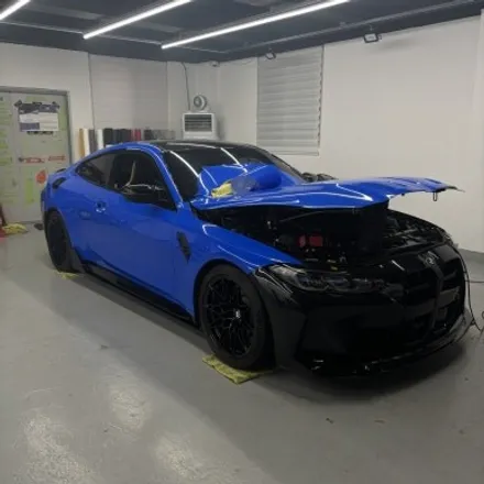 창원랩핑 - BMW M4(G82)전체랩핑+스포일러포인트랩핑 플랜비창원점/브라바도-마카롱잼스톤블루 경남마산랩핑 창원전체랩핑잘하는곳 랩핑맛집 M4랩핑 / 창원 팔용동