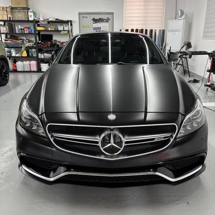 창원랩핑 메르세데스 벤츠 CLS 63AMG S 에이버리 사틴블랙 전체랩핑 경남랩핑 마산랩핑 진해랩핑 김해랩핑 / 창원 팔용동