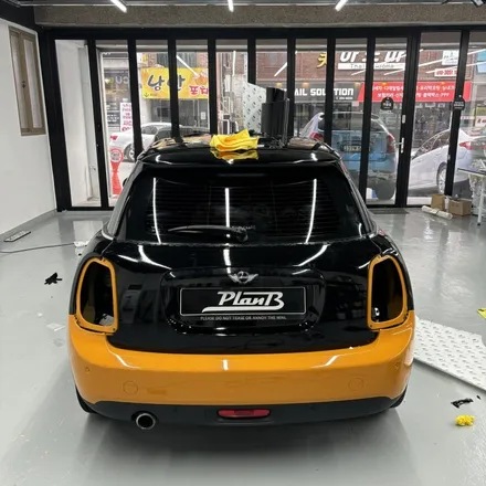 창원랩핑 미니쿠퍼 전체랩핑 볼케이닉오렌지->유광블랙 3M 2080 Gloss Black / 창원 팔용동