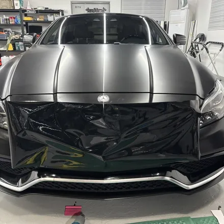 창원랩핑 메르세데스 벤츠 CLS 63AMG S 에이버리 사틴블랙 전체랩핑 경남랩핑 마산랩핑 진해랩핑 김해랩핑 / 창원 팔용동