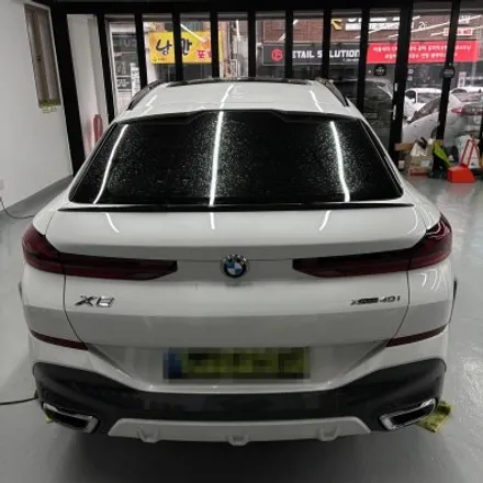 BMW X6(G06 Lci) 사이드미러/스포일러 블랙패키지 창원X6사이드미러랩핑 창원X6스포일러랩핑 3M 2080 Gloss Black 창원사이드미러랩핑 창원스포일러랩핑 / 창원 팔용동