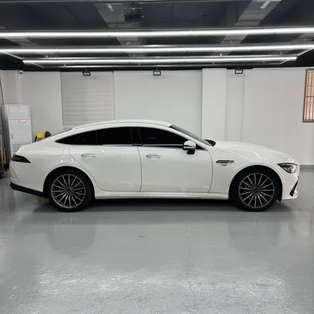 메르세데스 벤츠 AMG GT 43 4도어 에이버리 사틴 블랙 전체랩핑 / 창원 팔용동