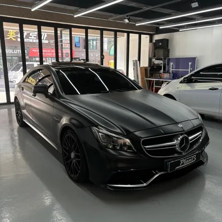 창원 랩핑제거 벤츠 CLS 63 AMG랩핑 필름제거 에이버리 사틴블랙 / 창원 팔용동