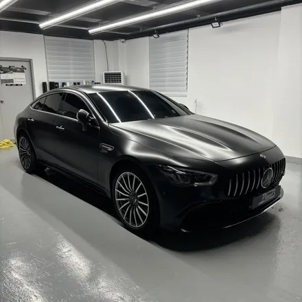 메르세데스 벤츠 AMG GT 43 4도어 에이버리 사틴 블랙 전체랩핑 / 창원 팔용동