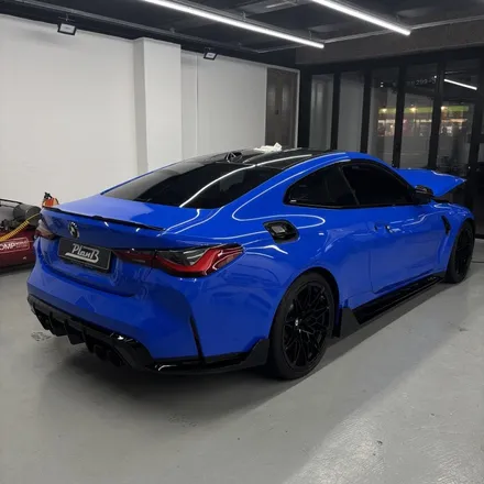 창원랩핑 - BMW M4(G82)전체랩핑+스포일러포인트랩핑 플랜비창원점/브라바도-마카롱잼스톤블루 경남마산랩핑 창원전체랩핑잘하는곳 랩핑맛집 M4랩핑 / 창원 팔용동