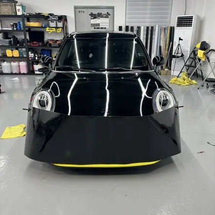 창원랩핑 미니쿠퍼 전체랩핑 볼케이닉오렌지->유광블랙 3M 2080 Gloss Black / 창원 팔용동