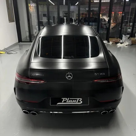 메르세데스 벤츠 AMG GT 43 4도어 에이버리 사틴 블랙 전체랩핑 / 창원 팔용동