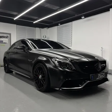 창원랩핑 메르세데스 벤츠 CLS 63AMG S 에이버리 사틴블랙 전체랩핑 경남랩핑 마산랩핑 진해랩핑 김해랩핑 / 창원 팔용동