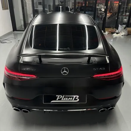 메르세데스 벤츠 AMG GT 43 4도어 에이버리 사틴 블랙 전체랩핑 / 창원 팔용동