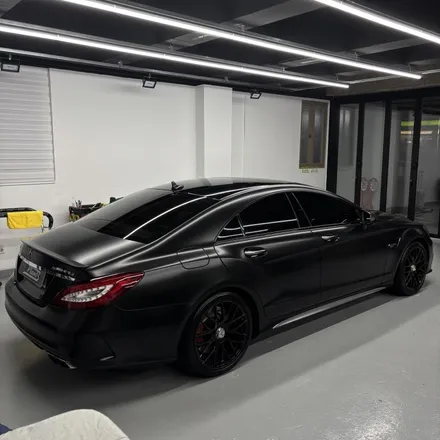 창원랩핑 메르세데스 벤츠 CLS 63AMG S 에이버리 사틴블랙 전체랩핑 경남랩핑 마산랩핑 진해랩핑 김해랩핑 / 창원 팔용동
