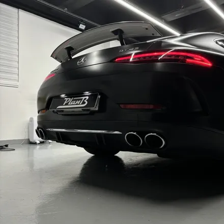 메르세데스 벤츠 AMG GT 43 4도어 에이버리 사틴 블랙 전체랩핑 / 창원 팔용동