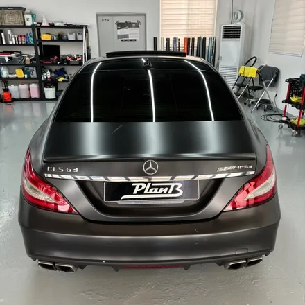 창원 랩핑제거 벤츠 CLS 63 AMG랩핑 필름제거 에이버리 사틴블랙 / 창원 팔용동