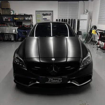 창원랩핑 메르세데스 벤츠 CLS 63AMG S 에이버리 사틴블랙 전체랩핑 경남랩핑 마산랩핑 진해랩핑 김해랩핑 / 창원 팔용동