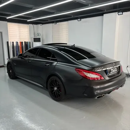 창원 랩핑제거 벤츠 CLS 63 AMG랩핑 필름제거 에이버리 사틴블랙 / 창원 팔용동