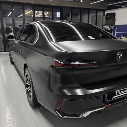 경남 창원랩핑 BMW 740i 전체랩핑+크롬죽이기 -에이버리 사틴블랙 창원,마산,진해,김해 랩핑 플랜비창원점 / 창원 팔용동