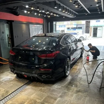 창원 자동차 랩핑 G803.3T G80 스포츠 제네시스 마그마 에디션 전체랩핑+파츠랩핑+홀로그램PPF 플랜비 고광택랩핑 (PlanB PET Gloss Orange) / 창원 팔용동