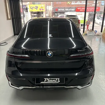 경남 창원랩핑 BMW 740i 전체랩핑+크롬죽이기 -에이버리 사틴블랙 창원,마산,진해,김해 랩핑 플랜비창원점 / 창원 팔용동