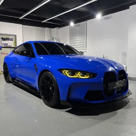 창원랩핑 - BMW M4(G82)전체랩핑+스포일러포인트랩핑 플랜비창원점/브라바도-마카롱잼스톤블루 경남마산랩핑 창원전체랩핑잘하는곳 랩핑맛집 M4랩핑 / 창원 팔용동