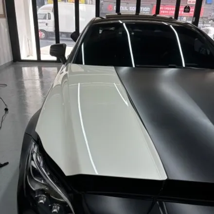 창원 랩핑제거 벤츠 CLS 63 AMG랩핑 필름제거 에이버리 사틴블랙 / 창원 팔용동