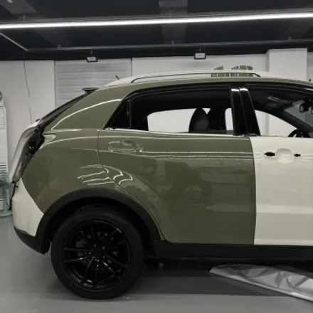 창원랩핑 뉴코란도C 랩핑변경 플랜비 딥 카키그린 (PlanB Deep Khaki Green) / 창원 팔용동