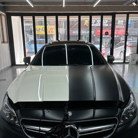 창원 랩핑제거 벤츠 CLS 63 AMG랩핑 필름제거 에이버리 사틴블랙 / 창원 팔용동