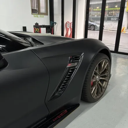 창원랩핑 사고보험처리 쉐보레 콜벳 PET Matte Black 무광도 PET무광은 다릅니다. 셀프힐링으로 잔기스 복원이 되는 기능성 PET필름 창원랩핑 경남랩핑 마산랩핑 의창구랩핑 / 창원 팔용동