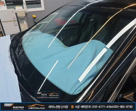 대구 동구 신서동 레이노 썬팅, 제네시스 G380 보라빛 기능잃은 썬팅을 벗고, 신차 기분으로 새롭게, 썬팅 잘하는곳 찾으신다면 여기 ~ ! / 대구 동구