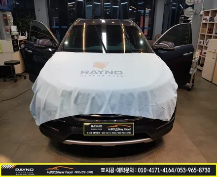 대구레이노썬팅 / 대구동구썬팅 / 반야월 혁신도시 주변 썬팅 부터 광택 시공까지 잘해드리는곳 / 다시찾아주신 고객님의 싼타페 프라임 전면 레이노썬팅 + 파인뷰LX2000 32G시공 / 대구 동구