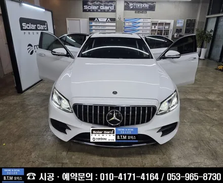 대구동구썬팅 전문시공점 / 벤츠 E300 (W213) 레인보우 프리미엄 LUCE vs 반사썬팅 재시공 + 아이나비 블랙박스 교체 시공 / 든든하게 멋스럽게 여기GOOD ~! / 대구 동구