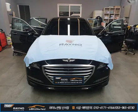대구 동구 신서동 레이노 썬팅, 제네시스 G380 보라빛 기능잃은 썬팅을 벗고, 신차 기분으로 새롭게, 썬팅 잘하는곳 찾으신다면 여기 ~ ! / 대구 동구