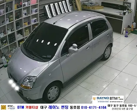 대구 동구 반야월 혁신도시 주변 썬팅 블랙박스/ 대우 마티즈 파인뷰 T35 블랙박스 장착/ BTM 카멀티샵/ 대구 레이노 썬팅 동호점 / 대구 동구