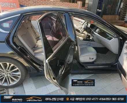대구 동구 신서동 레이노 썬팅, 제네시스 G380 보라빛 기능잃은 썬팅을 벗고, 신차 기분으로 새롭게, 썬팅 잘하는곳 찾으신다면 여기 ~ ! / 대구 동구