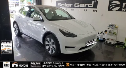 대구 테슬라  모델Y RWD 신차 썬팅 / 솔라가드 프리미엄 퀀텀 썬팅 전체 14% 시공 / 유막제거시공 + 부분PPF / 신차는 처음부터 멋스럽게 ~ / 대구 동구
