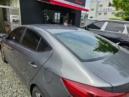 부산북구사상강서구 썬팅틴팅재시공잘하는샵아반떼레인보우v90시공