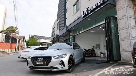 제네시스 G70 3M 사틴 알루미늄 화이트 (사틴실버) 전체랩핑 / 하남, 미사