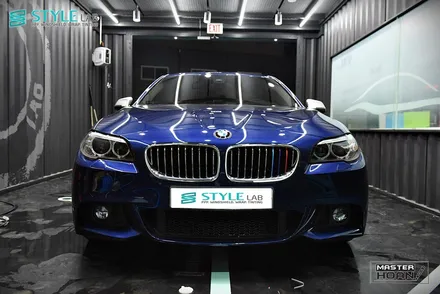 BMW 528i(F10) 실내랩핑,사이드미러랩핑+3M브러쉬드티타늄+3M사틴화이트알루미늄+미사강변도시랩핑+하남랩핑+스타일랩 / 하남시 초일동