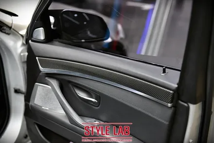 BMW 528i 3M 카본블랙 실내랩핑 시공 - 스타일랩(STYLE LAB) / 하남 실내랩핍, 강남 실내랩핑, 송파, 잠실 실내랩핑 / 하남시 초일동