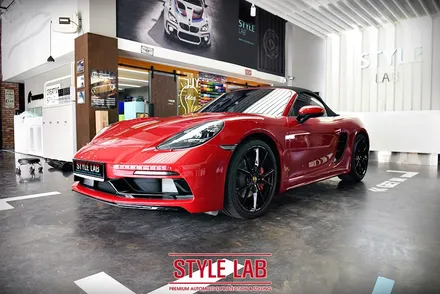 포르쉐 718 박스터 GTS : 전체PPF, 윈드쉴드, 열차단썬팅, 블랙박스, 보조베터리까지 신차패키지 시공 받았어요. 하남 스타일랩! / 하남시 초일동