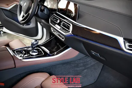 BMW G05 X5 : 실내 우드트림 랩핑. 3M 180MC 유광 카본/ 하남랩핑/ 미사랩핑/ 강동랩핑/ 구리랩핑/ 송파랩핑/ 스타일랩 / 하남시 초일동