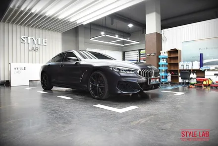 BMW 840i 그란쿠페 무광 PPF 시공으로 유니크한 변신과 보호를 한번에~ 휠도색도 무광블랙으로 했습니다. 하남 PPF 전문점 스타일랩 / 하남, 송파, 강동, 경기광주