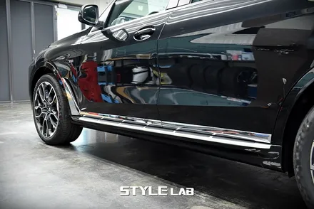 BMW X7 LCI 모델 올블랙 만들기. 블랙그릴 교체와 크롬죽이기 랩핑 / 하남시 초일동
