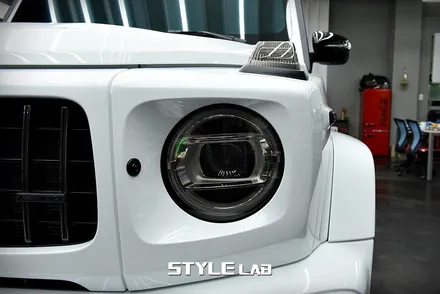 벤츠 G63 AMG G바겐 스모그 PPF 라이트 3종 & 고정형 사이드스텝 크롬죽이기 by 블랙 PPF, 윈드쉴드(엑소쉴드) / 하남 PPF 시공전문 / 하남시 초일동