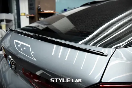 BMW X6 LCI 블랙그릴 교체 및 사이드미러, 스포일러, 머플러팁 유광블랙 랩핑 / 하남시 초일동