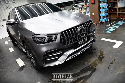 벤츠 GLE53AMG 신차 출고시 마음에 드는 색상이 없다면 랩핑이 정답! 열차단썬팅과 PPF, 윈드쉴드도 같이 했어요. / 하남, 송파, 강동, 경기광주