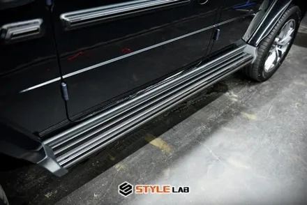 메르세데스 벤츠 G450d G바겐 지바겐 도강라인(측면몰딩) 블랙팩과 고정형 사이드스텝 크롬죽이기, 헤드라이트 블랙베젤 룩 만들기! 하남PPF 시공 잘하는 곳은 스타일랩! / 하남시 초일동