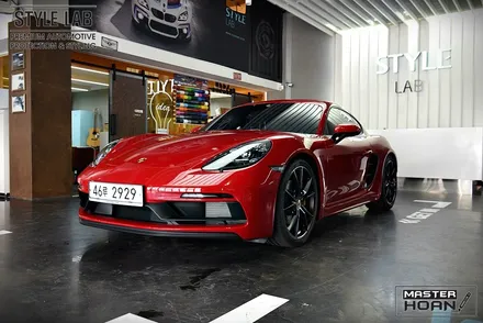 포르쉐 718 카이맨 GTS 신차패키지 시공 : PPF 전체시공+클리어플렉스 윈드쉴드+루마버텍스900 썬팅+블랙박스+보조베터리, 하남신차패키지 전문 스타일랩 / 하남시 초일동